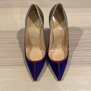 Serianina Pointed-Toe 100mm Red Sole Pump, Multi